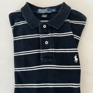 Ralph Lauren Men's M Polo Shirt Navy & White Stripe